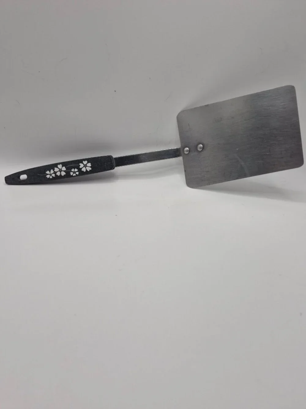 Vintage Stainless Steel Spatula Mod Daisy With Floral Handle Design